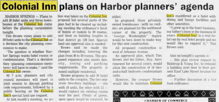 Colonial Inn - Oct 1987 Article (newer photo)